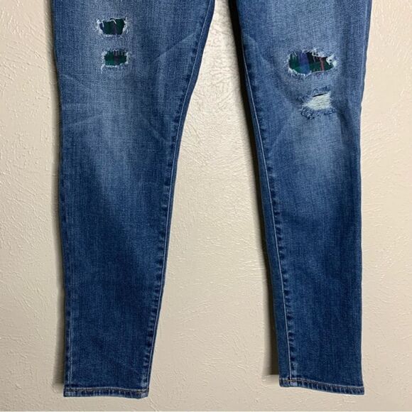 Abercrombie & fitch signature collection super skinny jean patchwrok red green - Picture 2 of 11